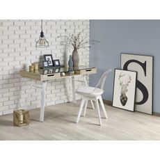 HALMAR B-33 pc stolík so sklom dub sonoma / biela