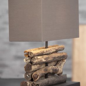 Stolová lampa BAMAKO Dekorhome Hnědá