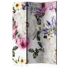 Paraván Floral Glade Dekorhome 135x172 cm (3-dielny)