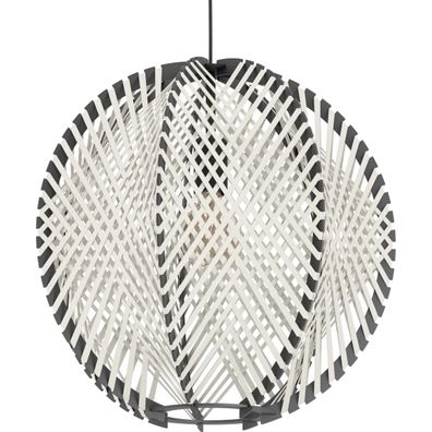 Eglo 44006 - Luster na lanku WAVERTON 1xE27/40W/230V pr. 48 cm biela/čierna