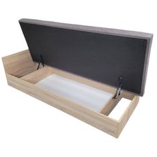 Váľanda Silver D90 - 90x200 cm Tmavosivá Pánty vpravo Dub sonoma