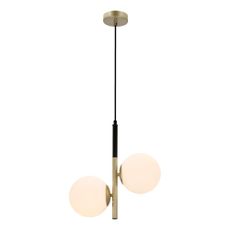 Závesné svietidlo v zlatej farbe so skleneným tienidlom 32.5x15 cm Duo - Candellux Lighting