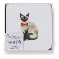 Súprava 4 modrých podnosov Cooksmart ® Curious Cats