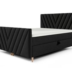 Wilsondo Manželská boxspring posteľ Beno Plus - čierna Rozmer: 200x200
