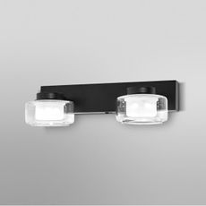 Ledvance-LED Kúpeľňové nástenné svietidlo ORBIS FLAME 2xLED/5,5W/230V IP44 čierna