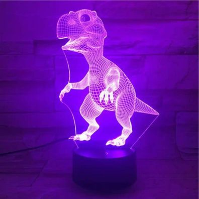 3Dmix 3DL-CLK046 – 3D LED nočná lampa - Dinosaurus (mláďa) (Hodiny s budíkom)