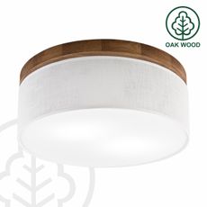 Brilagi - LED Stropné svietidlo BELLADONNA 2xE27/15W/230V pr. 40 cm biela/dub čerešňa