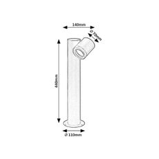 Rabalux 77112 - Vonkajšia lampa ENOL 1xGU10/35W/230V IP44