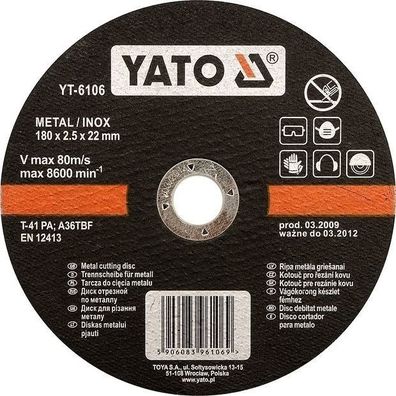 Kotúč na kov 125 x 22 x 1,2 mm INOX - YT-6103