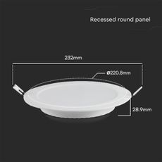 LED Podhľadové svietidlo SAMSUNG CHIP LED/18W/230V 3000K pr. 22 cm biela