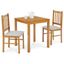 Jedálenský set z masívneho dreva s 2 stoličkami,69 x 69 x 75 cm, dub Iandhaus