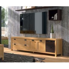 Estila Masívny dizajnový TV stolík Lyon v modernom štýle so zásuvkami a dvierkami 231cm