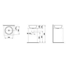 LAUFEN H8129620001091 - Umyvadlo PRO na dosku pr. 42 cm keramika/biela