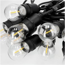 LED Vonkajšia dekoračná reťaz BAJA ST64 20xE27/1W/230V 10,9m IP44 teplá biela