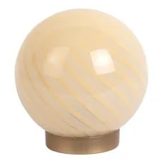 Svetložltá stolová lampa so skleneným tienidlom (výška 17 cm) Summer Globe – Leitmotiv