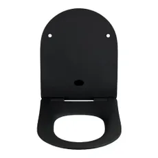 Čierne WC sedadlo Wenko Sedilo Black, 45,2 × 36,2 cm