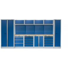 Kvalitný PROFI BLUE dielenský nábytok 4235 x 495 x 2000 mm - MTGS1300AD