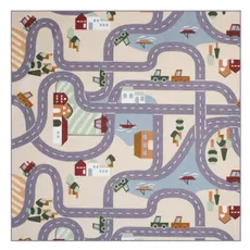Vopi , Detský kusový koberec Scanroad 39 štvorec, 300x300, viacfarebná, detská izba