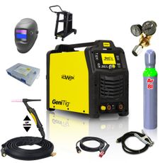 KOWAX GeniTig® 220AC/DC LCD+horák T26A 4m+kab. 3m+hadica+kukla+Ventil+ plná Fľaša AR + Podvozok