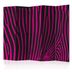 Paraván Zebra pattern (violet) Dekorhome 225x172 cm (5-dielny)