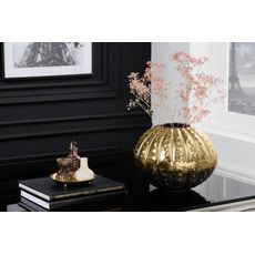 Estila Glamour váza Galactic v kovovom tepanom prevedení v zlatej farbe okrúhleho tvaru 30cm