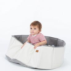 Detský suchý bazén s loptičkami pr. 80 cm bielo-sivý