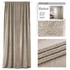 Záves AmeliaHome CASPE PLEAT krémový, velikost 140x250