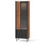 Vitrína Prestigo P3 1d1w2s Walnut War/San Seb/Black