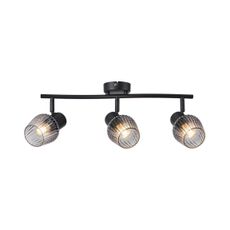 Prezent 14102 - Bodové svietidlo OASIS 3xE27/60W/230V čierna/dymová