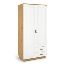 Šatníková skriňa Flawia 120 2D2S 120x210x60 - biela
