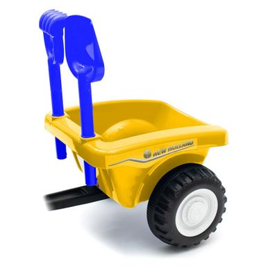 Baby Mix Detské odrážadlo traktor s vlečkou anáradím New Holland, žltá