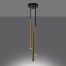 Sollux SL.1197 - Luster na lanku PASTELO 3xG9/8W/230V zlatá