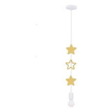 Žlto-biele detské svietidlo s kovovým tienidlom Single - Candellux Lighting