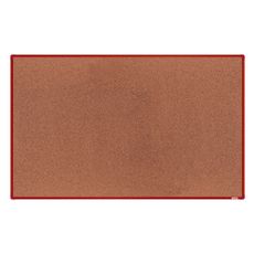 Korková nástenka boardOK v hliníkovom ráme, 2000 x 1200 mm, červený rám