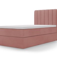Čalúnená boxspingová jednolôžková posteľ Lamella mini 80x200 - ružová