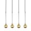 Zuma Line P0583-04A-2GHF - Luster na lanku MIDA 4xG9/6W/230V mosadz