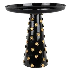 Kovový okrúhly odkladací stolík ø 50 cm Golden Flowers – Leitmotiv