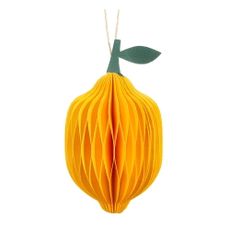 Papierová ručne vyrábaná vianočná ozdoba ø 6 cm Lemon Honeycomb – Sass & Belle