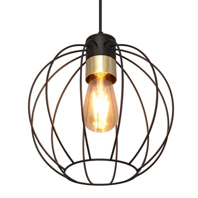 Luster na lanku STARLIGHT 1xE27/15W/230V čierna/zlatá
