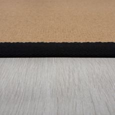 Flair Rugs , Behúň Herringbone Border Kira Black, 60x230, béžová, chodba / predsieň