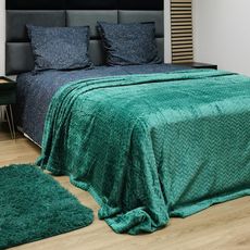 Kontrast Deka FUERO 150 x 200 cm - tmavo zelená