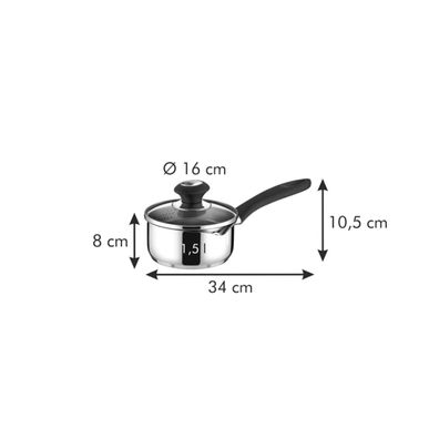 Rajnica PRESTO s lievikom a pokrievkou ø 16 cm, 1,25 l