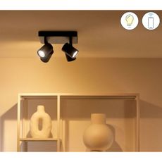 WiZ - LED RGBW Stmievateľné bodové svietidlo IMAGEO 4xGU10/4,9W/230V čierna Wi-Fi