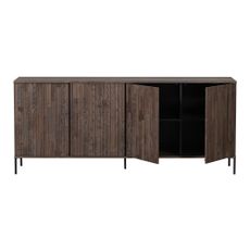 Hnedá nízka komoda v dekore jaseňa 200x85 cm Gravure – WOOOD