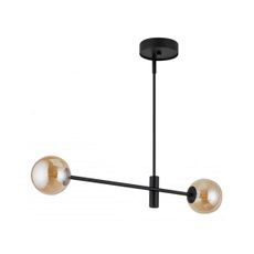 Luster na tyči ORO 2xG9/12W/230V čierna/zlatá