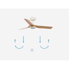 FARO 33821-Stropný ventilátor MINI PUNT S hnedá/biela pr.90 cm + diaľkové ovládanie