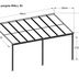 Hliníková pergola 4,95 x 3 m biela / polykarbonát Dekorhome Kouřově hnědá (bronz)