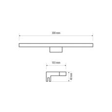 LED Kúpeľňové osvetlenie zrkadla MIRROR LED/8W/230V 30 cm IP44 lesklý chróm