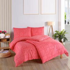 BedTex Bavlnené obliečky Geo Sunset Coral, 140 x 200 cm, 70 x 90 cm, 140 x 200 cm, 70 x 90 cm