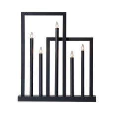 Eglo 410952 - Vianočný svietnik FRAME 5xE10/3W/230V čierna